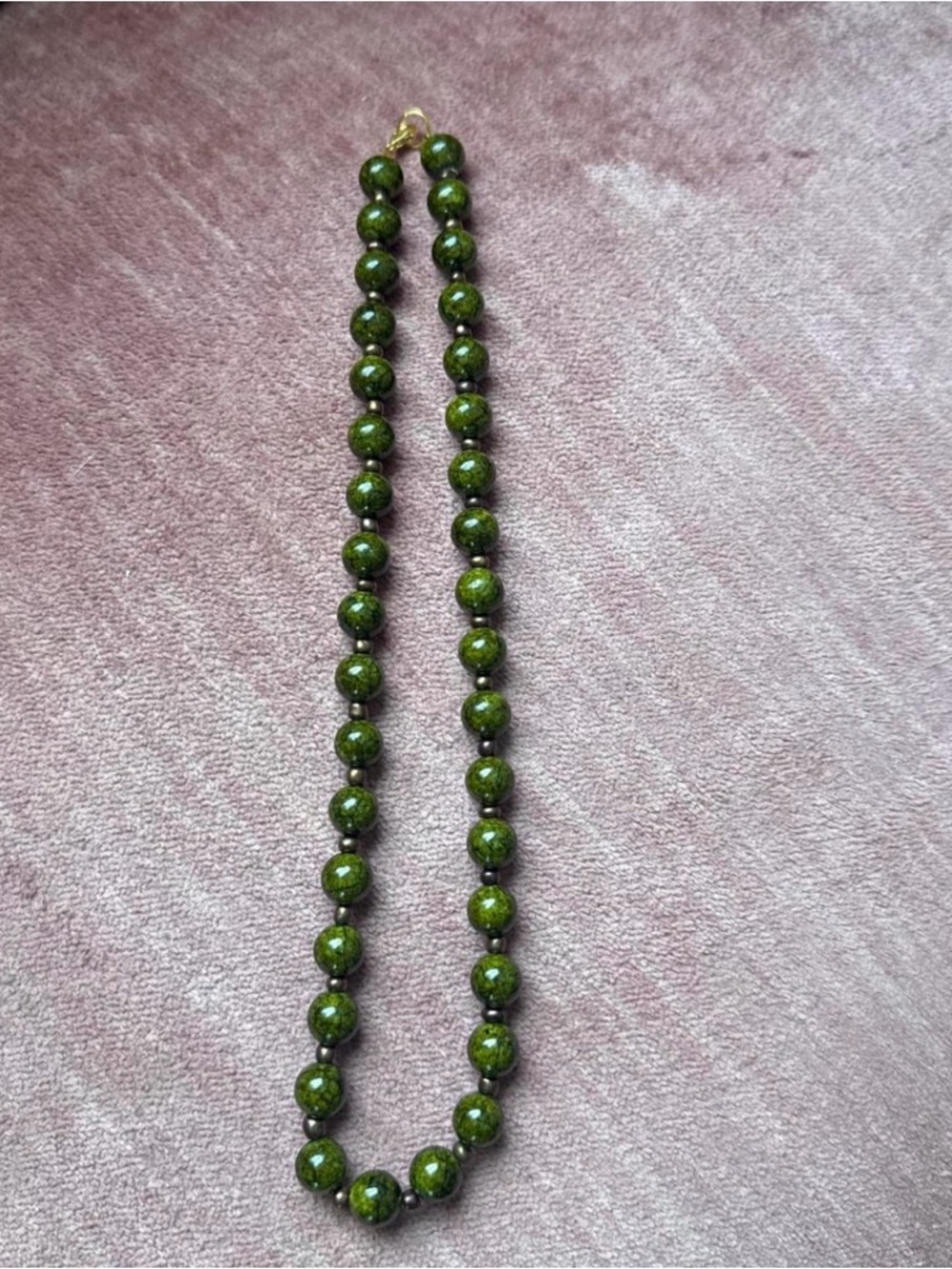 Handmade Green Beaded Necklace